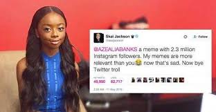 Skai Jackson Just Shut Down Azealia Banks In The Most Perfect Way Skai Jackson Skai Jackson Meme Azealia Banks