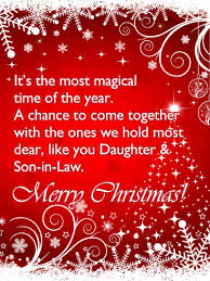Birthday Greetings For Son In Law Free Magical Time Merry Christmas Card For Daughter Son In Law Birthday Greeting Cards By Davia Christmas Cards Merry Christmas Daughter Merry Christmas Card