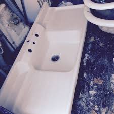 vintage single basin double drainboard