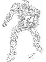 Gipsy Danger Coloring Pages Titanes Del Pacifico Transformers Para Colorear Dibujos