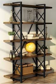 Worldwooden Ahsap Dogal Masif 5 Katli Raf Kitaplik 5 Rafli Dosya Raf Capraz Metal Iskeletli Kitaplik Trendyol Dekor Kitaplik Duvar Raf