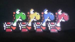 Super Mario World Yoshi Pixel Bead Art Sprite You Choose Color Red Blue Yellow Or Green Bead Art Pixel Beads Super Mario World