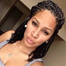 A cornrow braid is a type of plait that is woven flat to the scalp in straight rows and has a raised appearance, resembling rows of corn or sugarcane (hence their apt name). Kinky Twists 50 Outgoing Ideas On How To Wear Them Faq Hair Motive Hair Motive