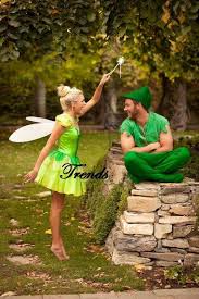 Peter Pan And Tinker Bell Cool Halloween Costumes Halloween Costumes Diy Couples Cute Couple Halloween Costumes