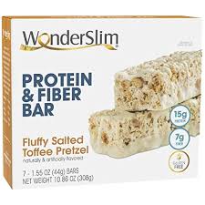 Examples of foods rich in insoluble fiber are whole grain bread, cereals, and wheat bran. Buy Wonderslim Protein Fiber Bar Salted Toffee Pretzel Low Carb 15g Protein Low Sugar High Fiber 160 Calories Nutritious Snack Bar Gluten Free 7 Count Online In Indonesia B01mynwk1w