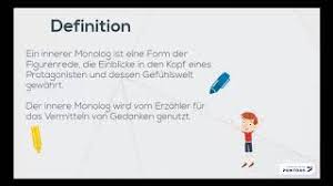 Beispiele für den inneren monolog deutsch ~ der innere monolog wird vom erzähler für das vermitteln von gedanken genutzt die schwierigkeit. Der Innere Monolog Erklarvideo Youtube