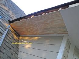 Replace Rotted Soffit New Section Of Plywood Soffit Installed Home Repairs Wood Siding Exterior Diy Home Improvement