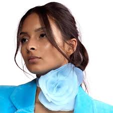 Cynthia Rowley ORGANZA FLOWER TIE (BLUE) at Amazon Men's Clothing store