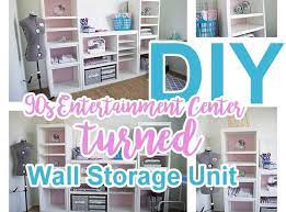 A wide variety of diy modern wall unit options are available to you, such as general use, design style, and material. Diy Craft Room Wall Storage Organizer Unit Furniture Makeover Project Tutorial From A 90s Oak Entertainment Center Dreaming In Diy