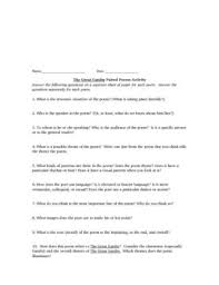 The Great Gatsby Paired Poems Activity Poem Activities The Great Gatsby Greatful