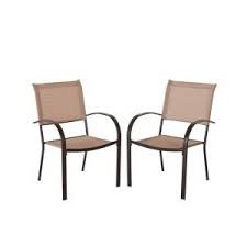 Mix And Match Brown Stackable Sling Outdoor Dining Chair In Cafe 2 Pack With Images Outdoor Dining Chairs Comfortable Living Room Chairs White Dining Room Chairs