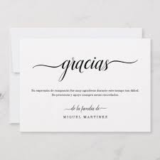 Spanish Funeral Thank You Card With Photo Zazzle Com In 2020 Funeral Thank You Cards Funeral Thank You Funeral Cards