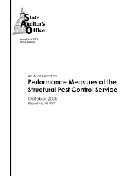 The growing incidence of pest infestation has. An Audit Report On Performance Measures At The Structural Pest Control Service The Portal To Texas History