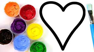 Color by letter pixel game with cool patterns frames and dots Heart Painting For Kids Toddlers Learn How To Paint A Heart Coloring Page Baby Paint Series Youtube
