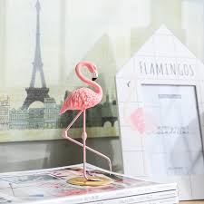 1 pc resin pink flamingo home decor figure home decoration gift bird tropical. Decorative Flamingo Figures For Desk Decoraton