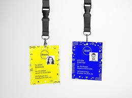 Realistic Id Card Free Psd Mockup Event Badges Mockup Free Psd Card Design