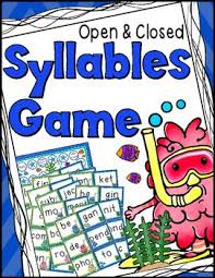 Syllables Game Puzzles Anchor Charts Open Closed Syllables Closed Syllables Syllable Games Syllables Activities