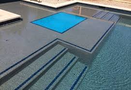 Lightstreams Gold Iridescent Collection Steel Blue 2x2 Tiles Used As Step Markers With Renaissance Collection Aqua 2x2s To Steel Blue Contemporary Rug Markers