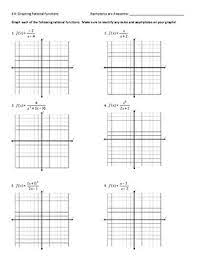 This awesome set of worksheets and lessons get students pounding through the skill of graphing functions that are. 25 Graphing Rational Functions Worksheet 1 Horizontal Asymptotes Answers Worksheet Project List