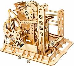 Mit diesem selbstgebauten holzbauernhof spielen auch. Holzbahn Murmelbahn Kugelbahn Zum Selberbauen Holzmodell Spielzeug Aus 3d Puzzle Ebay