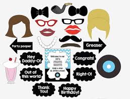 Pdf 60th Birthday Photo Booth Props Free Printable 50s Photo Booth Props Printable Digital Photobooth 1950s Party Etsy Photo Booth Props Photo Booth Photobooth Props Printable
