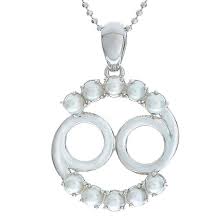 Cancer solitaire necklace gold plated silver $139. Cancer Zodiac Cultured Freshwater Pearl Sterling Silver Pendant Necklace