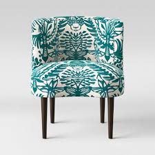 Clary Curved Back Accent Chair Teal Cream Animal Print Opalhouse Target Accent Chairs Chair Chic Office Chair