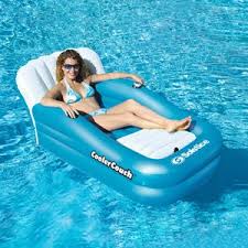 New Swimline Solstice 15181sf Swimming Pool Inflatable Float Cooler Couch Lounge Walmart Com Inflatable Pool Loungers Pool Floats For Adults Pool Lounger