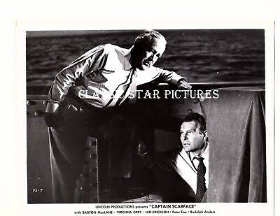 H808 Leif Erickson Barton MacLane Captain Scarface 1953 lot of 2 movie  stills