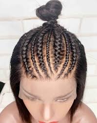 To complete your braided look, wrap all the remaining plaits around the top of your head and secure in place with a grip. Khadijah Malaysian Human Hair Braided Bob Lace Front Wig Brd001 Brd001 329 00 Myfirstwig Com
