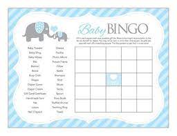 Instant Download Blue Elephant Baby Shower Games Printable Etsy In 2021 Baby Shower Bingo Pink Elephants Baby Shower Baby Shower Printables