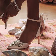 Bridal prep and kitten heels. Bridal Shoes Where To Buy Wedding Heels And Flats Glamour