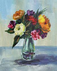Maybe you would like to learn more about one of these? Classic Impressionistic Bouquet Of Flowers In Glass Vase Painting By Irina Sztukowski