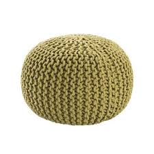 How to knit a white knit pouf ottoman? Green Spectrum Pouf Jaipur Target