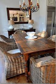 Be it the study, the game room or the dining room, wicker chairs add a rustic charm to. Fancy New Dining Table Farmhouse Dining Farmhouse Dining Room Rustic Farm Table