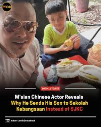 Malaysian actor Adam Corrie caught the attention of netizens recently after  revealing that he opted not to send his son to a Chinese school, a move  that many believed signalled a rejection