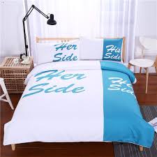 Bedclothes dropshipping ab side winter comforter beding sets quilt cover bedsheets pillowcases cute bed comforter queen full kid. Black Bedding Set His Side Her Side Home Textiles Soft Duvet Cover A Dollar Bargains