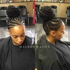 168 Likes 5 Comments Hi My Name Is Mason Hairbymason On Instagram Feeder Braids Updo Cornrow Updo Hairstyles Feeder Braids Ghana Braids Hairstyles