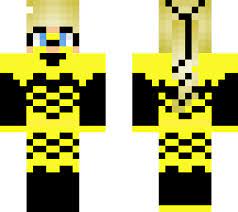 I learned to cover my hair better! Queen Bee Minecraft Skin