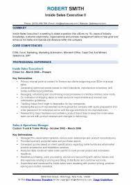 Your summary statement can be written either in sentences or bullets, but it must be concise. Inside Sales Executive Resume Samples Qwikresume
