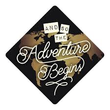 And So The Adventure Begins Decorated Grad Cap Decorating Kit Ideas For Graduation Caps Tassel Toppers Graduation Cap Designs College Graduation Cap Decoration Graduation Cap Decoration