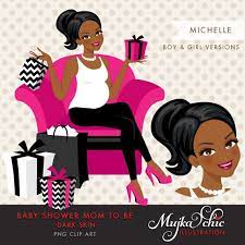 African Amerikan Avatar Afro Pregnant Woman Character Design Etsy Baby Shower Party Invitations Baby Shower Parties Character Design