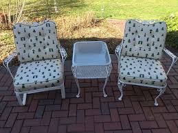 Vintage Woodard Wrought Iron Patio Set 2 Chairs Table Very Nice Vintage Patio Wrought Iron Patio Set Vintage Patio Furniture