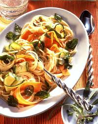 Pasta Mit Zucchini Mohren Und Krautern Rezept Abendbrot Zucchini Mohren