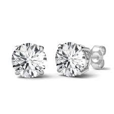 Check spelling or type a new query. Round Diamond Stud Earrings In 14k White Gold 1 Ct Tw