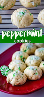 These Easy To Make Peppermint Cookies Are A Tasty Christmas Cookies Tasty Green Peppermint Cookies In 2020 Quick Cookies Recipes Recipes Peppermint Cookies