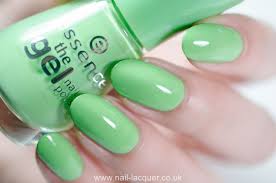 Light green gel nail polish. Essence Gel Nail Polish