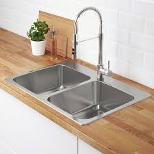 Langudden Double Bowl Top Mount Sink Stainless Steel Ikea Inset Sink Sink Sink Accessories