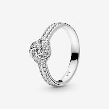 Pandora Shimmering Knot Ring In 2020 Love Knot Ring Knot Ring Jewelry
