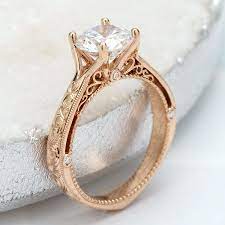 Design your custom rose gold engagement ring today! Custom Diamond Engagement Ring 102777 Seattle Bellevue Joseph Jewelry Custom Diamond Engagement Rings Engraved Solitaire Engagement Ring Vintage Solitaire Engagement Ring